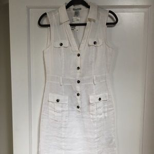 H&M white linen dress - NWT